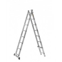 Алюминиевая строительная лестница-стеллаж BASIC 2x8